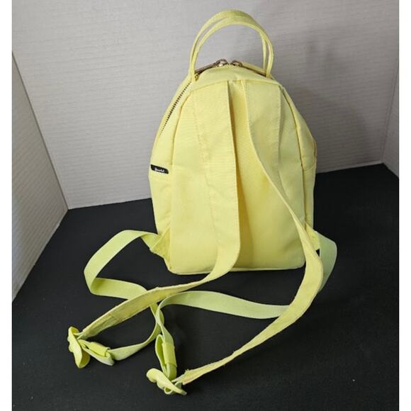 Herschel Backpack Brite Yellow Gold zippers Crosshatch Mini adjust straps   Read - Picture 5 of 10